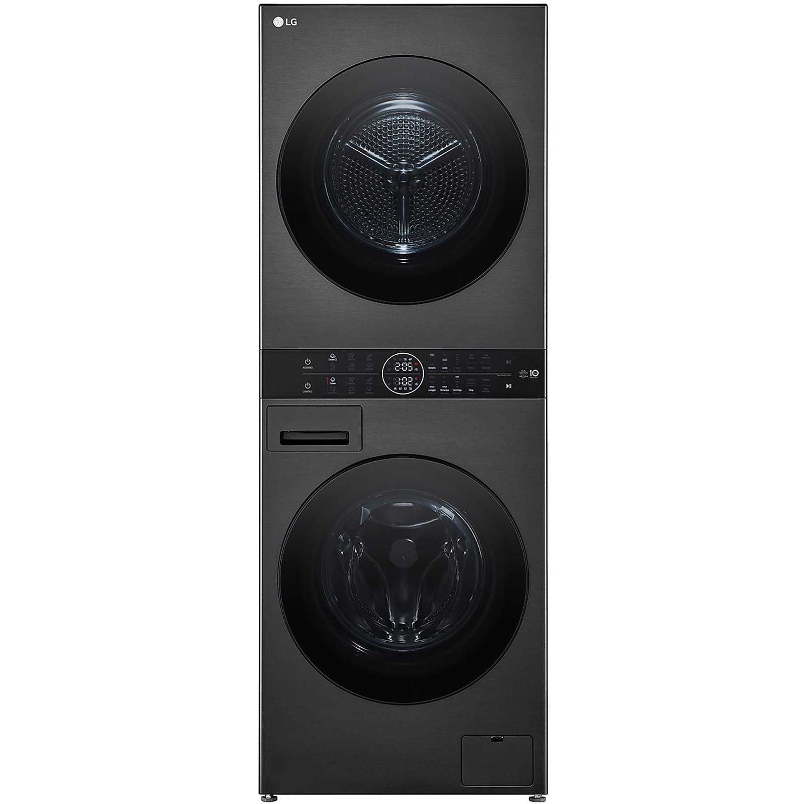LG WashTower WT1210BBF 12/10 Kg Classe A AI DD Wi-Fi con Pompa di Calore Platinum Black