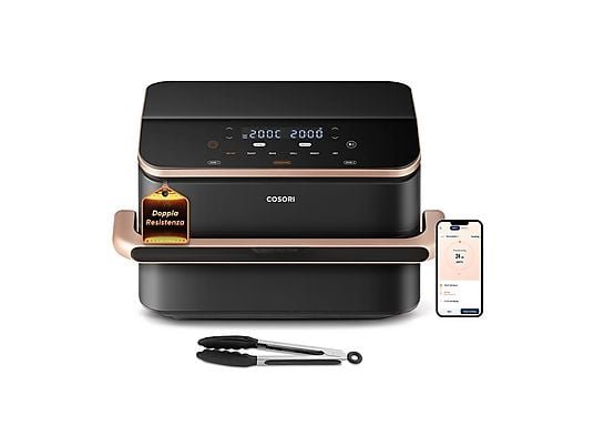 COSORI Dual Blaze TwinFry FRIGGITRICE AD ARIA, capacità 10 l, Max potenza 2800 W, Nero