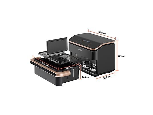COSORI Dual Blaze TwinFry FRIGGITRICE AD ARIA, capacità 10 l, Max potenza 2800 W, Nero