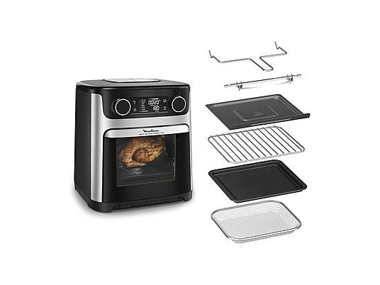 Moulinex Forno Friggitrice ad Aria Easy Fry Multifunction AL556D - 15 L, Girarrosto, 1800W, Acciaio Inox