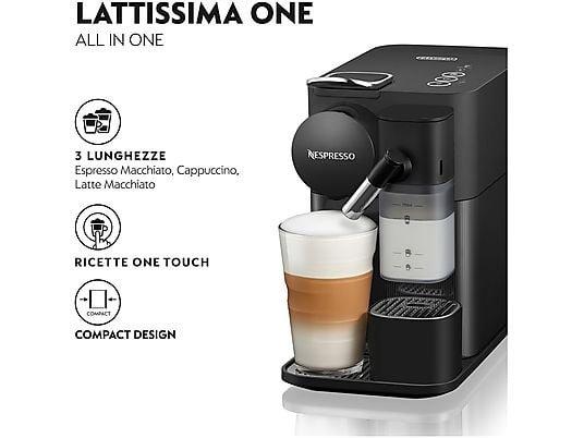 DE'LONGHI Nespresso Lattissima One EN510.B Macchina Caffè Capsule 1L 19 Bar Nero