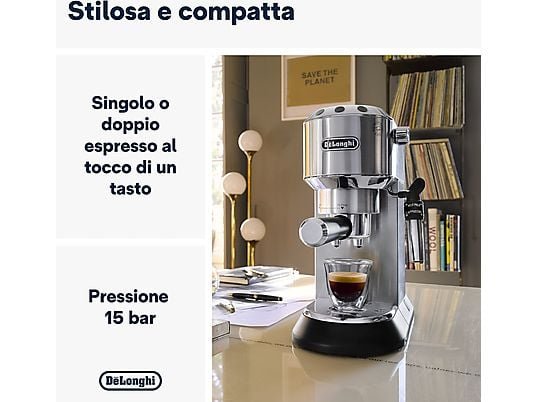 DE'LONGHI Dedica Style EC685.M Macchina Caffè Manuale Espresso 1.1L 1350W Argento