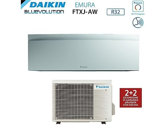 DAIKIN Emura FTXJ35AW Kit Condizionatore Monosplit 12000 BTU Bianco Classe A+++