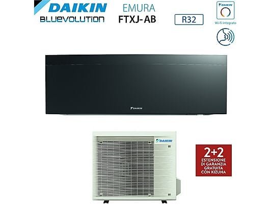 DAIKIN Emura FTXJ50AB Kit Condizionatore Monosplit 18000 BTU Nero Classe A+++