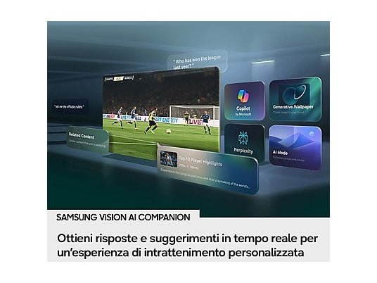 Samsung QE43QN70HAUXZT TV Mini LED 43" Smart TV Tizen 4K UHD Processore NQ4 AI COD QE43QN70HAUXZT