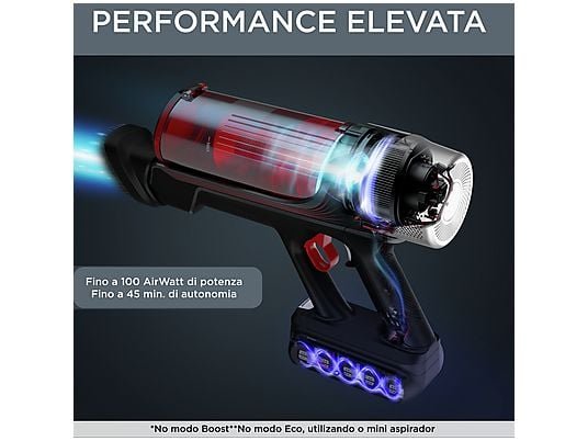 ROWENTA X-Force Flex 9.60 RH2079 Scopa Elettrica Senza Filo 250W 100W Tubo Pieghevole