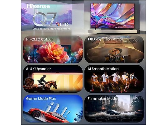 Hisense 85Q7S TV QLED 85" Smart TV VIDAA 4K UHD Dolby Vision IQ COD 85Q7S