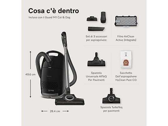 MIELE Guard M1 Aspirapolvere a Traino Con Sacco 890W