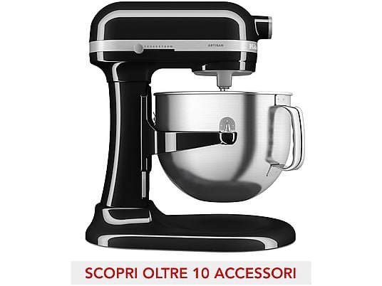 KitchenAid Artisan 5KSM70SHXEOB Impastatrice Planetaria Ciotola Sollevabile 325W 6.6L