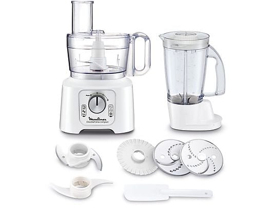 Moulinex DoubleForce Compact FP5441 Robot da Cucina 800W 2.2L Bianco