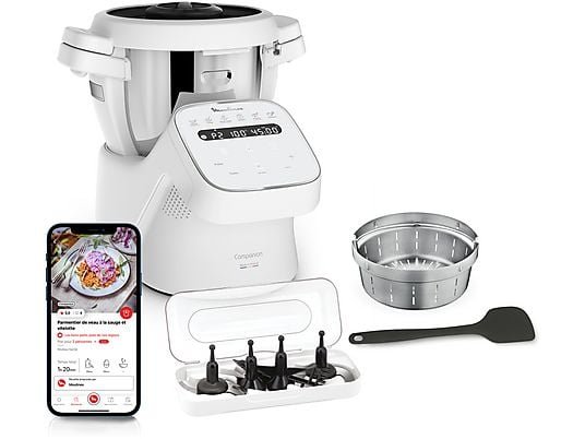 Moulinex Companion HF8401 Robot da Cucina Multifunzione con Cottura 1550W 1.4L Bianco
