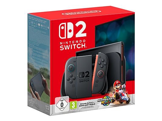 Nintendo Switch 2 Bundle Mario Kart World 256GB Schermo 7.9" HDR 120Hz Nero