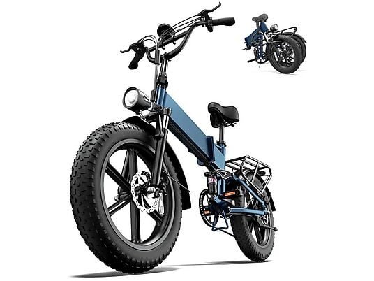 UrLife T5 Bicicletta Elettrica Pieghevole 1500W 48V 13Ah Ruote 20'' Grigio