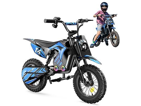 iScooter A14 Motocicletta Elettrica per Bambini a Partire da 8 Anni Blu