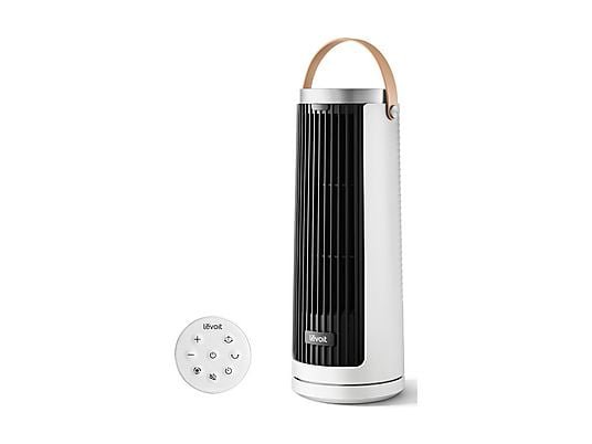 Levoit Windi Mini Plus Ventilatore a Torre Portatile a Batteria 12 Velocità 7.5W Bianco