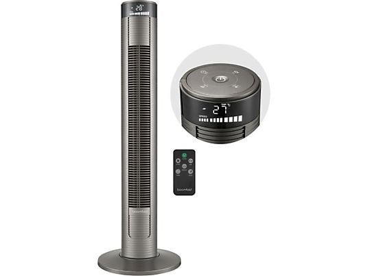 Bloomfold BF040 Ventilatore a Torre Regolabile in Altezza Silenzioso Telecomando 45W Grigio
