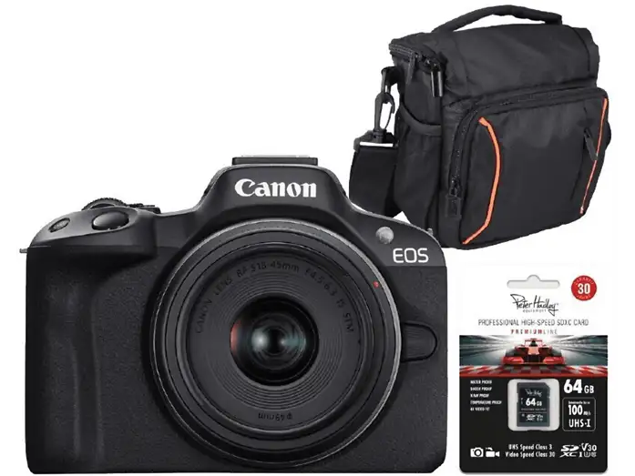 Canon EOS R50 Kit RF-S 18-45mm f/4.5-6.3 IS STM Fotocamera Mirrorless Touchscreen 24.2 MP
