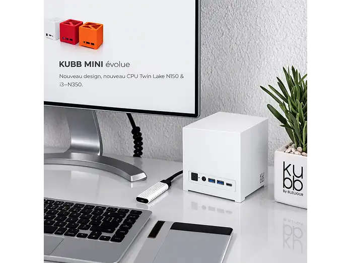 Kubb Mini Desktop PC Ultra Compatto i5-1235U RAM 16GB 480GB SSD Iris Xe Windows 11