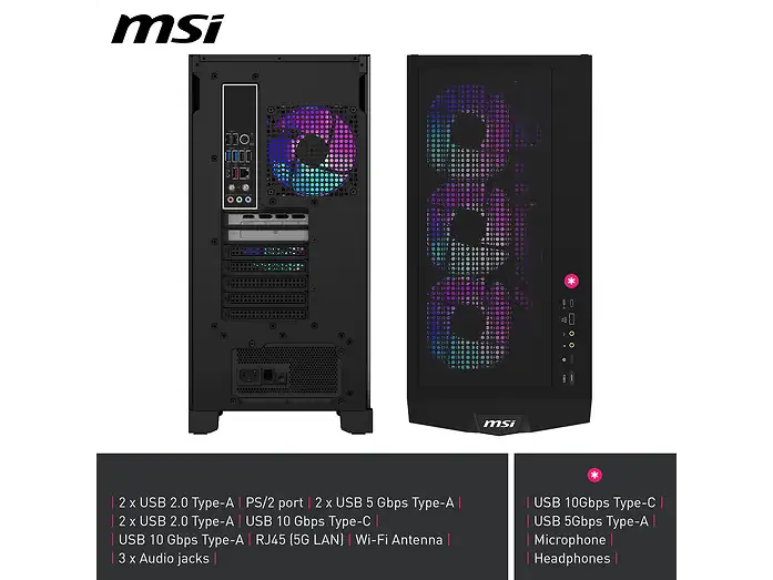 MSI MPG Infinite X3 AI 2NVV7-880EU PC Desktop Gaming Intel Core Ultra 7 265K RAM 32GB 1TB SSD RTX 5080 Windows 11
